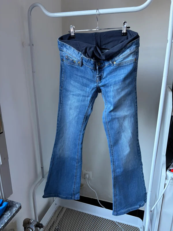 Flared zwangerschapsjeansbroek