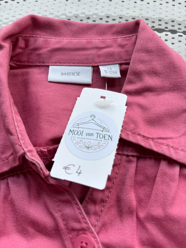 Roze jeansjurk