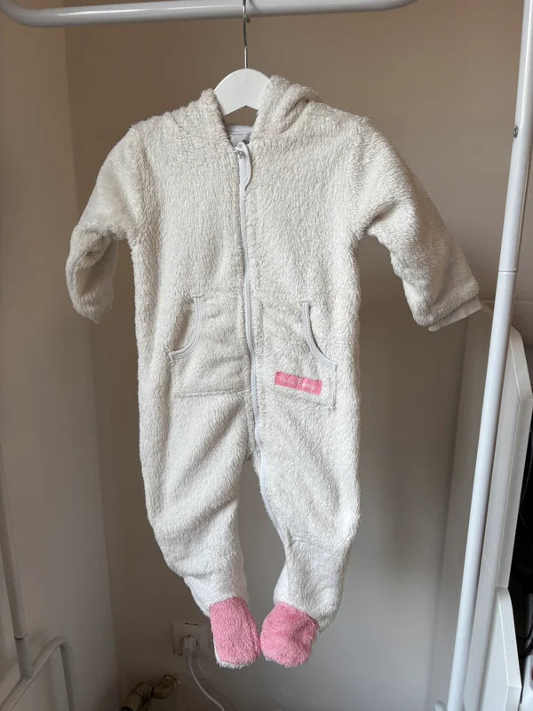 Witte onesie/eendelige pyjama