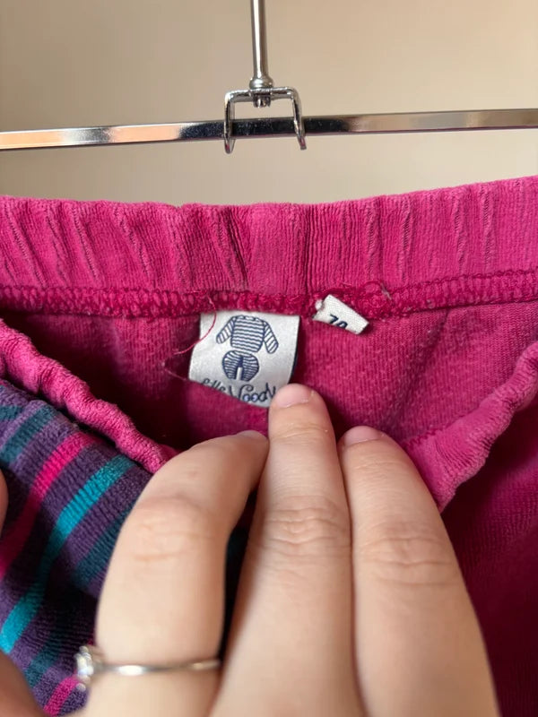 Paarse tweedelige winterpyjama