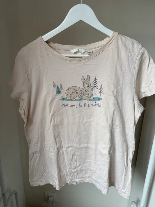 Crèmekleurige zwangerschapst-shirt Bambi