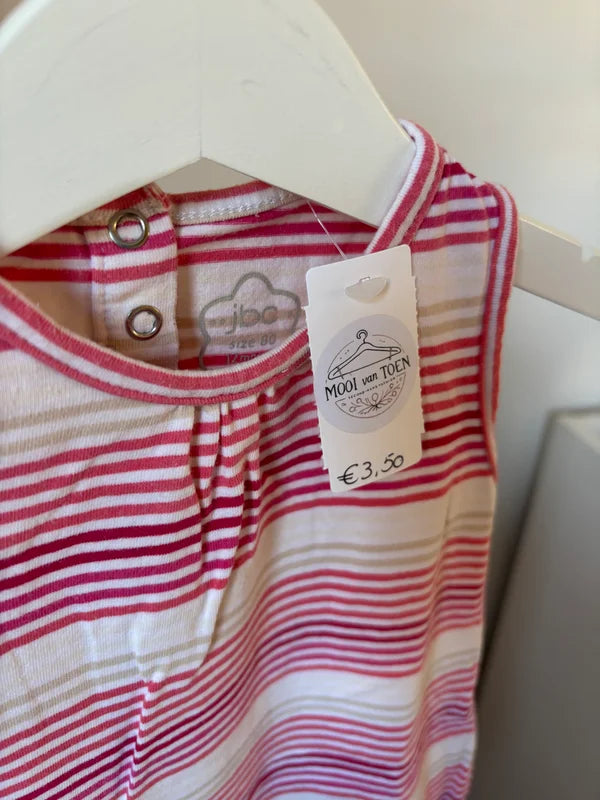 Roze gestreept jurkje