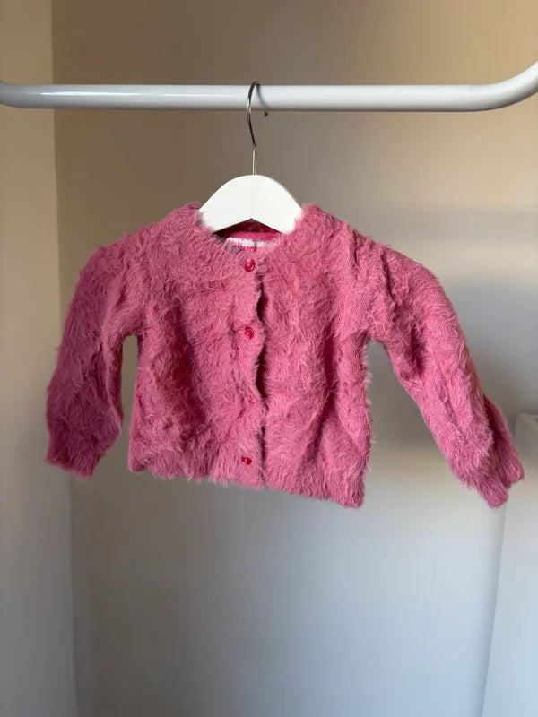 Superzachte roze cardigan
