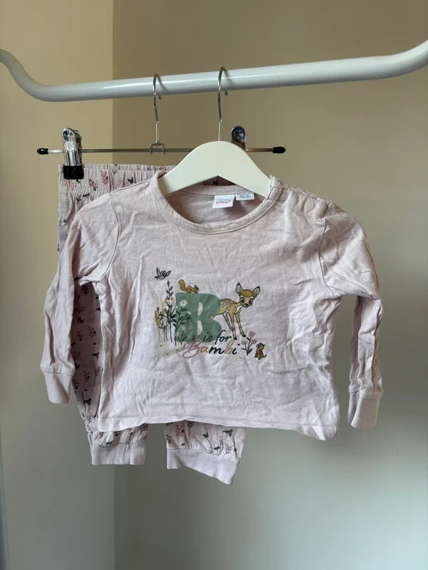 Lichtroze tweedelige pyjama Bambi