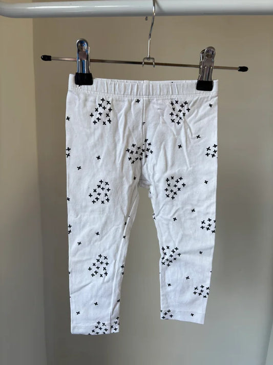 Witte legging met kruisjes