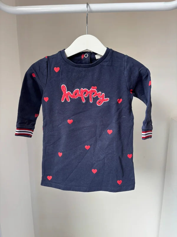 Marineblauwe sweaterjurk