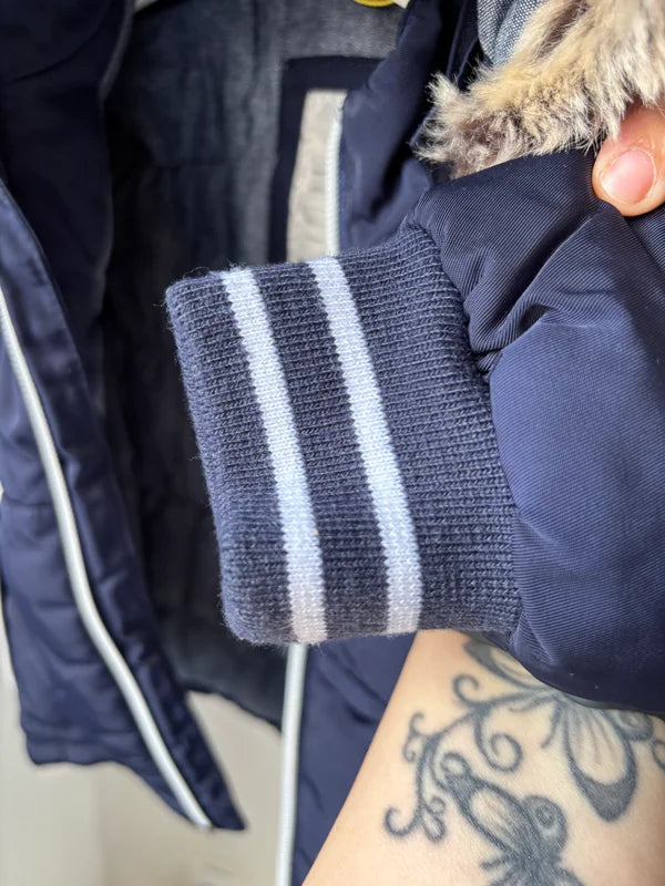 Marineblauwe winterjas