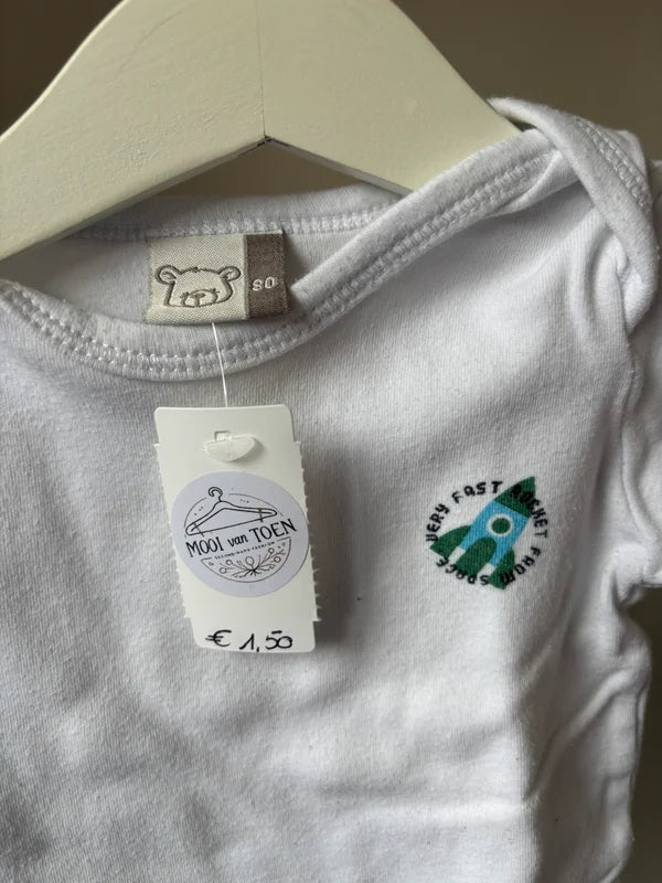 Bundel witte rompers met lange mouwen (2)