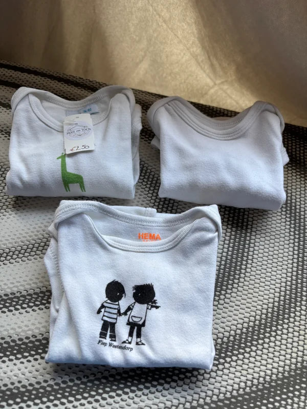 Bundel witte rompers (3)