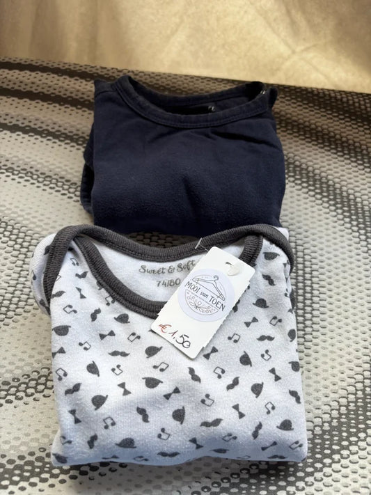 Bundel rompers met lange mouwen (2)