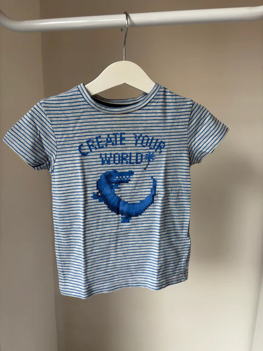 Grijze gestreept t-shirt