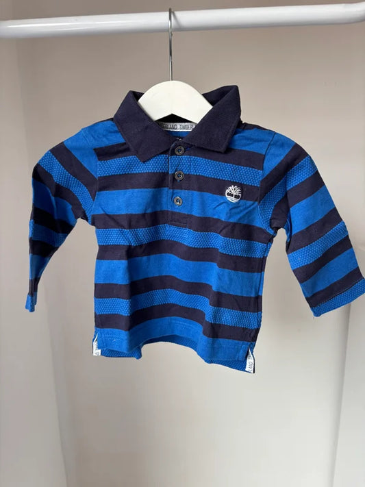 Gestreepte polo met lange mouwen