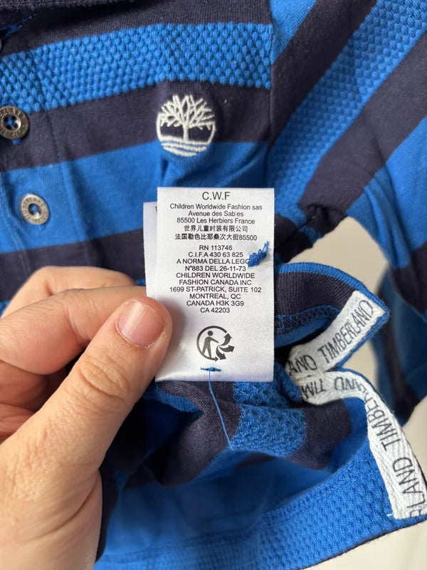 Gestreepte polo met lange mouwen