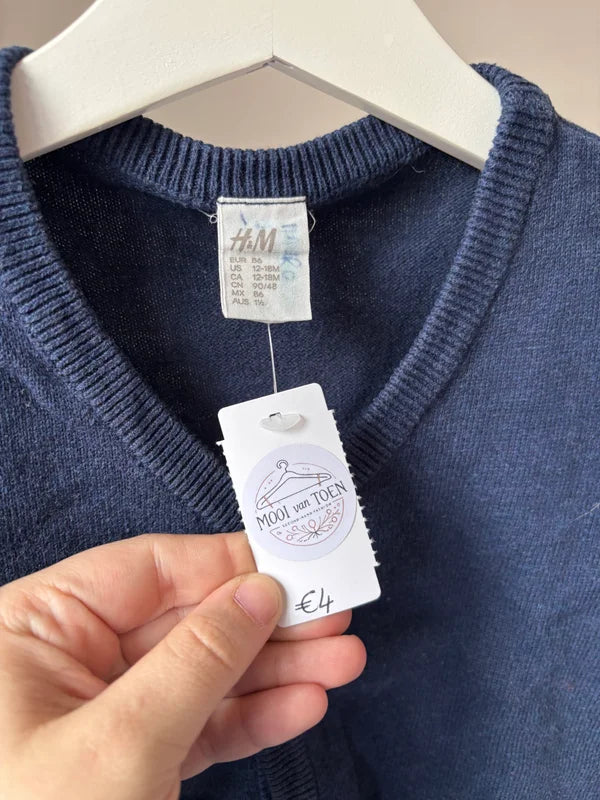 Marineblauwe cardigan