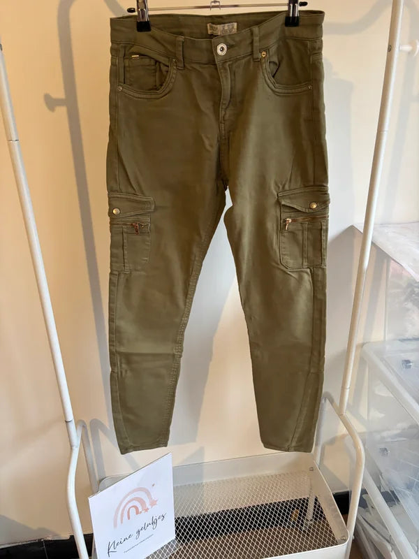 Khaki jeansbroek
