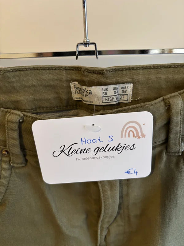 Khaki jeansbroek