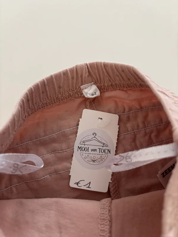 Lichtroze gestippelde legging