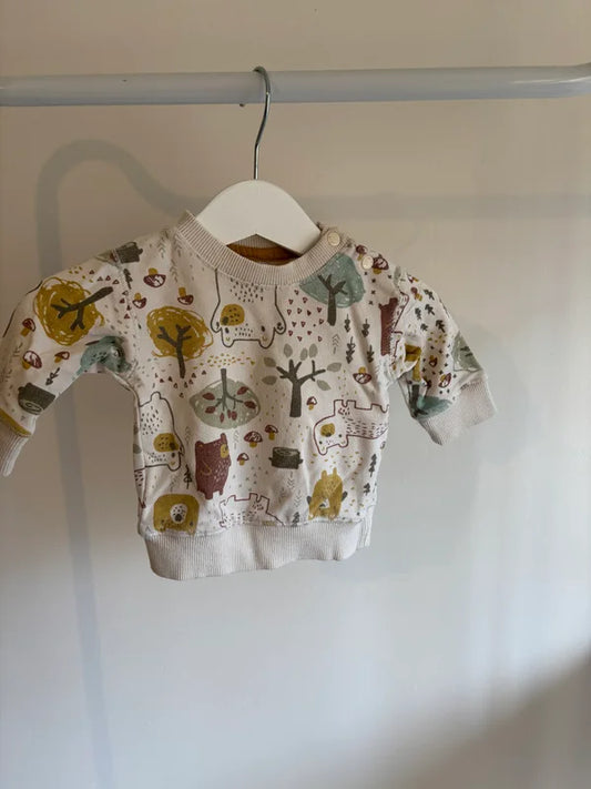 Crèmekleurige herfstsweater