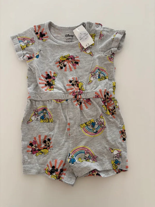 Grijze playsuit Minnie & Mickey Mouse