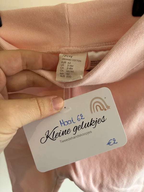 Lichtroze joggingbroek