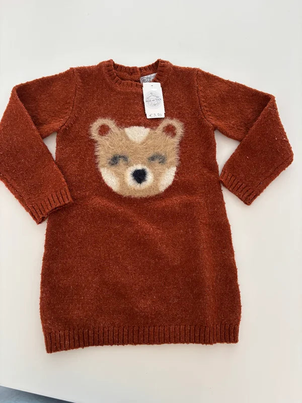 Bruin jurkje met beertje