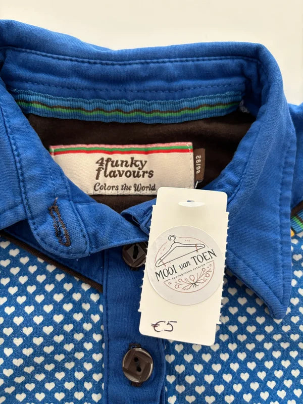 Blauw jurkje met hartjes