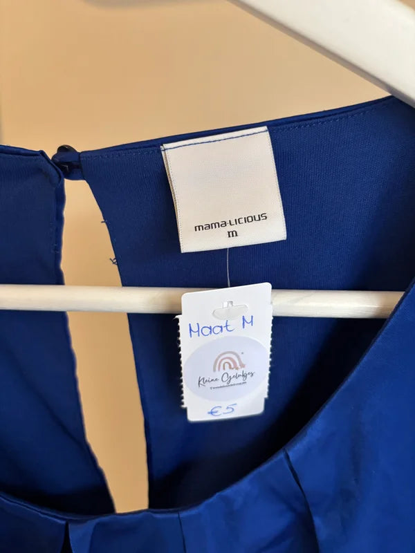 Blauw-zwarte zwangerschapsjurk