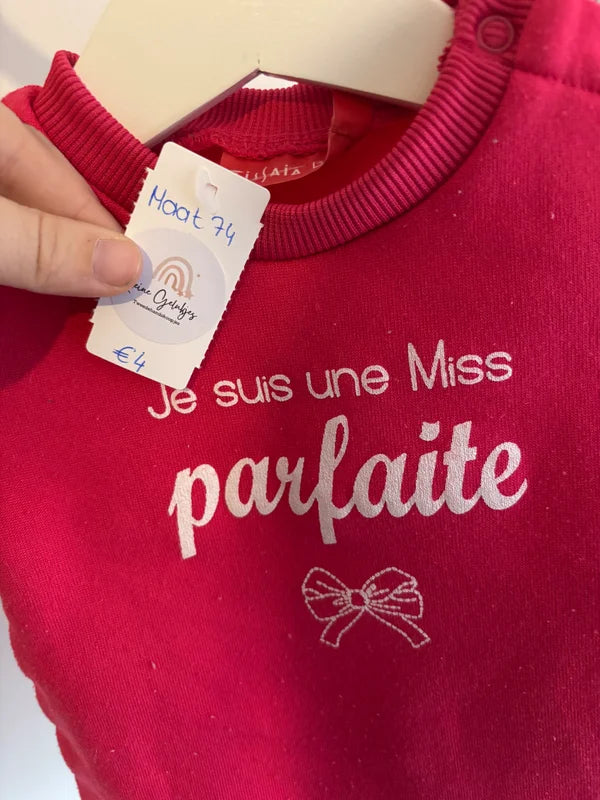 Setje: roze sweater en marineblauwe legging