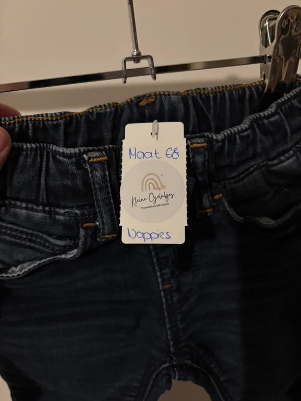 Marineblauwe jeansbroek