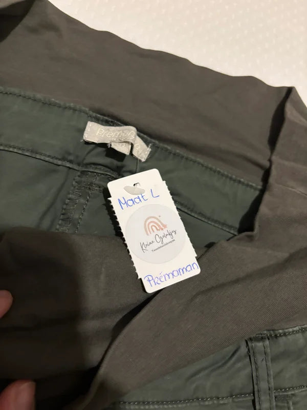 Groene zwangerschapsjeansbroek