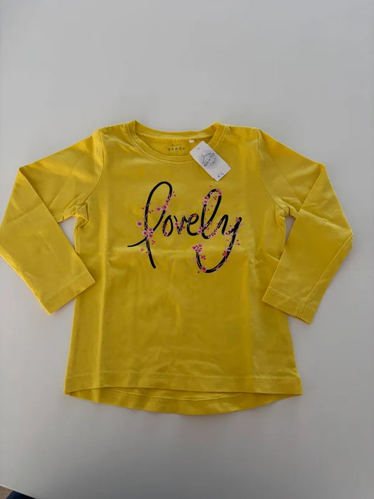 Gele longsleeve "lovely"