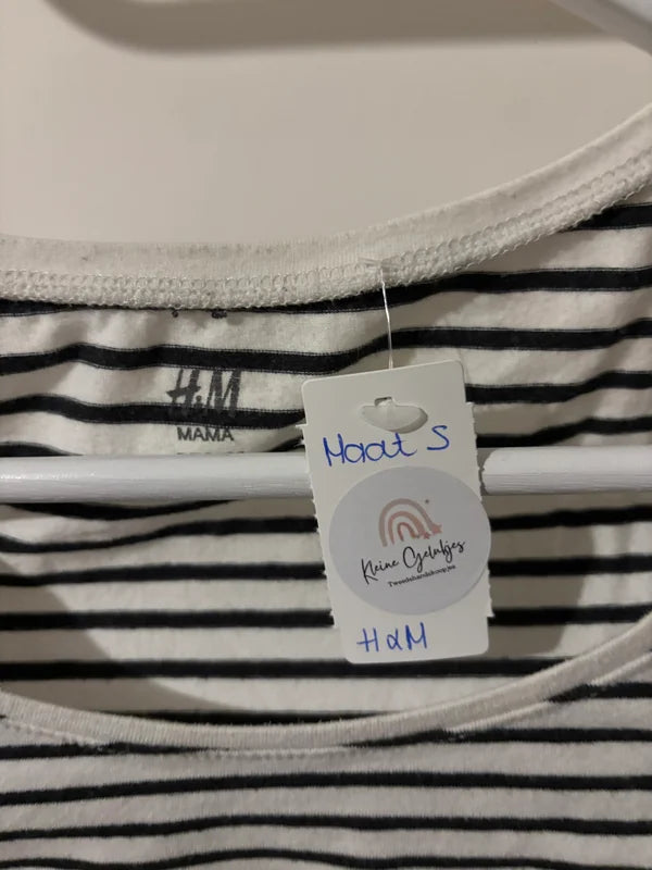 Witte gestreepte zwangerschapst-shirt