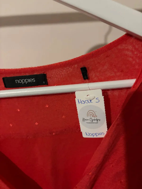 Rode zwangerschapsjurk met glitters