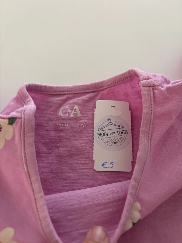 Lichtroze set: jurkje en schoudertasje