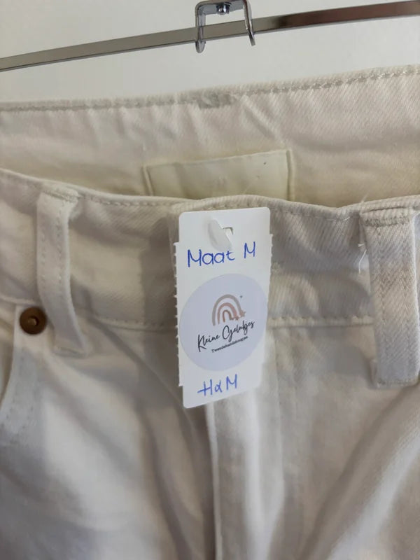 Witte wide jeansbroek