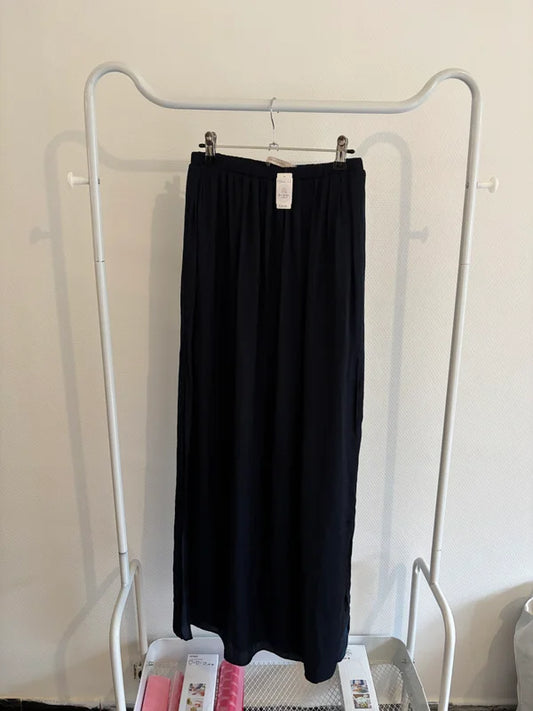 Marineblauwe lange rok