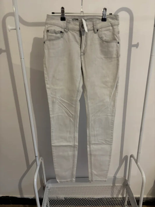 Lichtgrijze jeansbroek