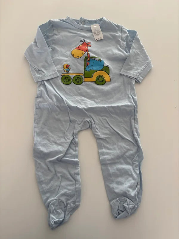 Lichtblauwe eendelige pyjama