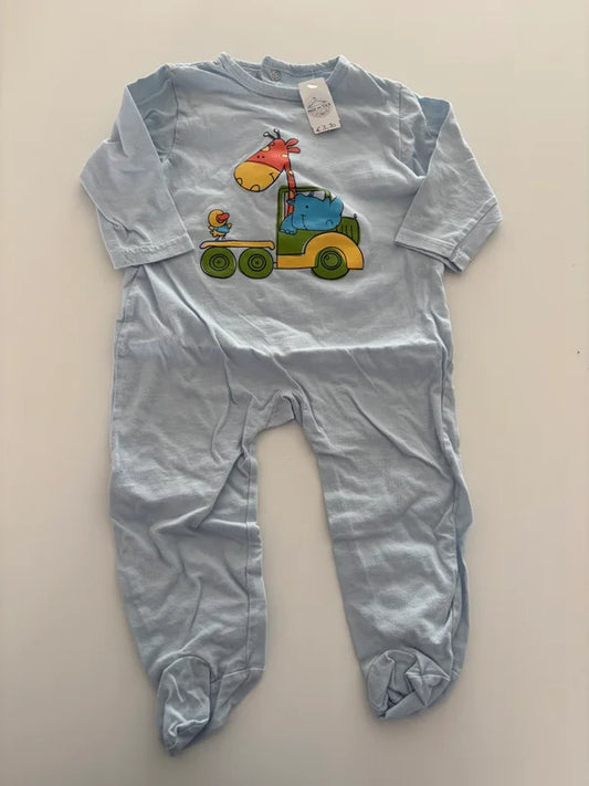 Lichtblauwe eendelige pyjama