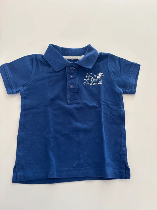Blauwe polo