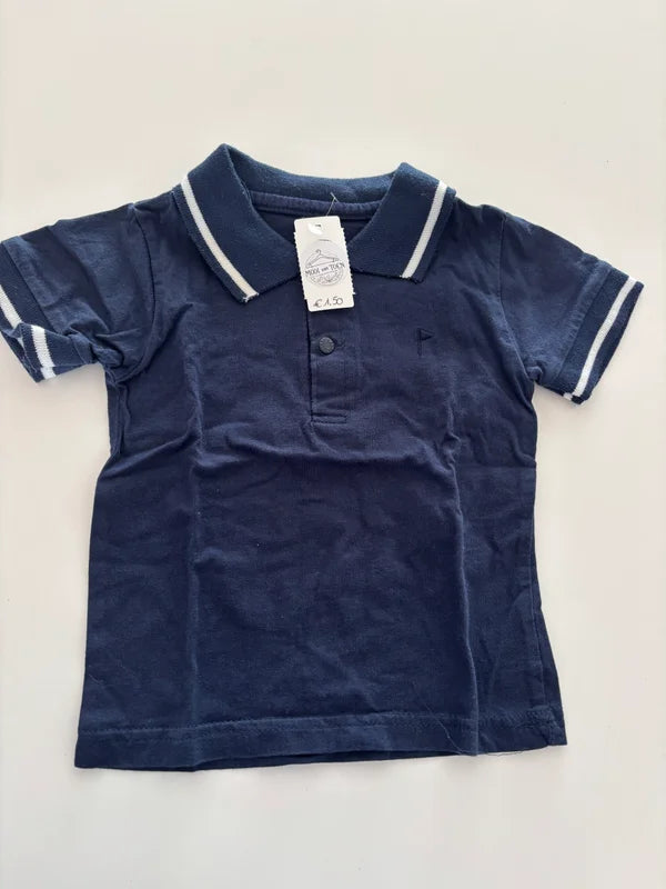 Marineblauwe polo