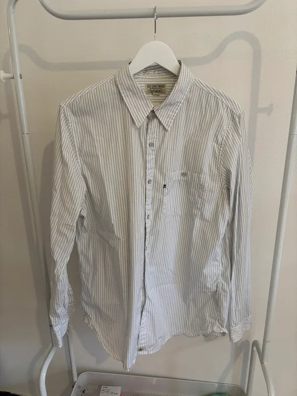 Wit gestreept hemd