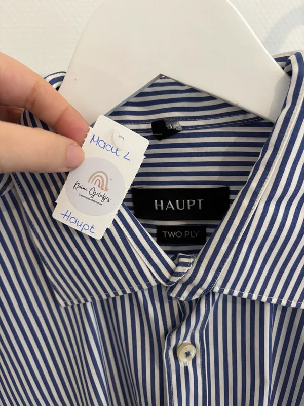 Blauw gestreept hemd