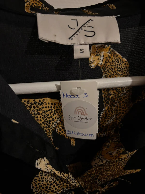 Zwart hemd met panters