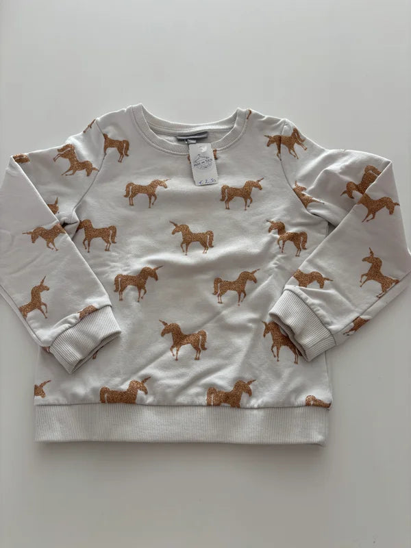 Witte sweater met unicorns