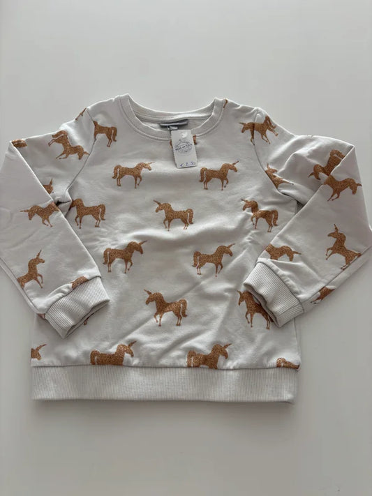 Witte sweater met unicorns