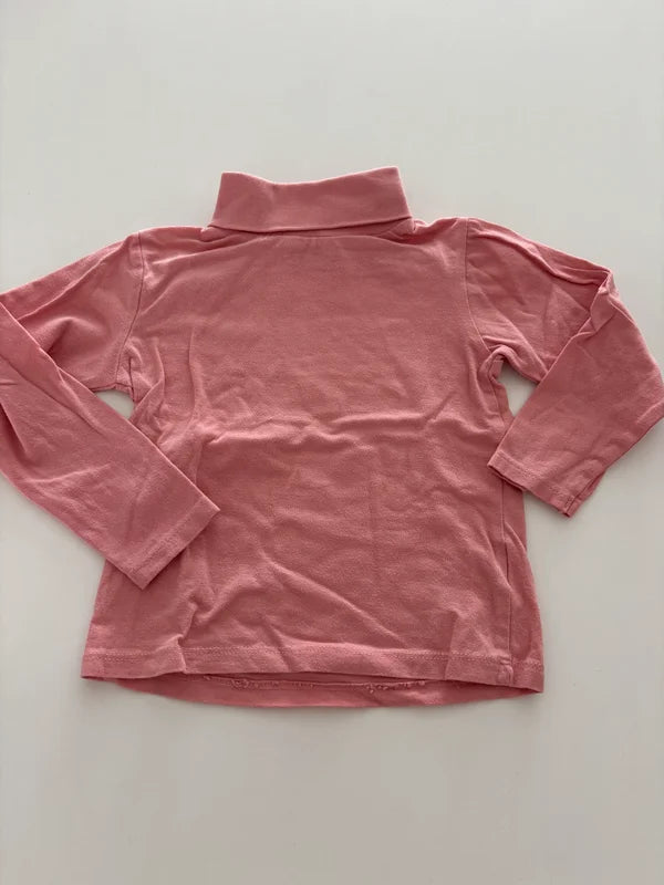 Roze longsleeve met rolkraag