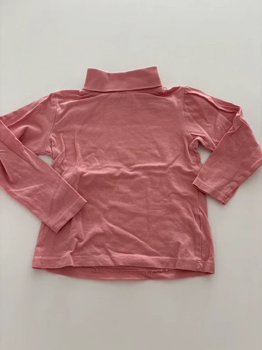 Roze longsleeve met rolkraag