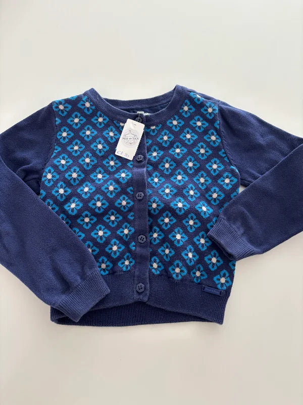 Blauwe cardigan