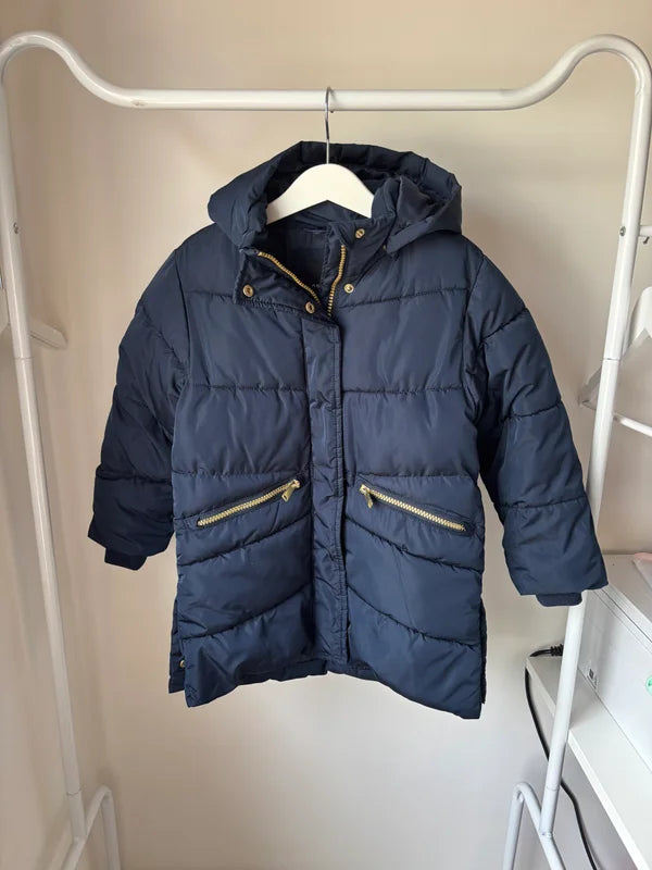 Marineblauwe winterjas